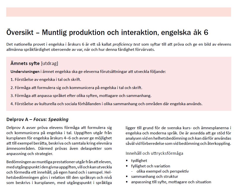 Exempel På Uppgiftstyper För årskurs 6 | Projektet Nationella Prov I ...