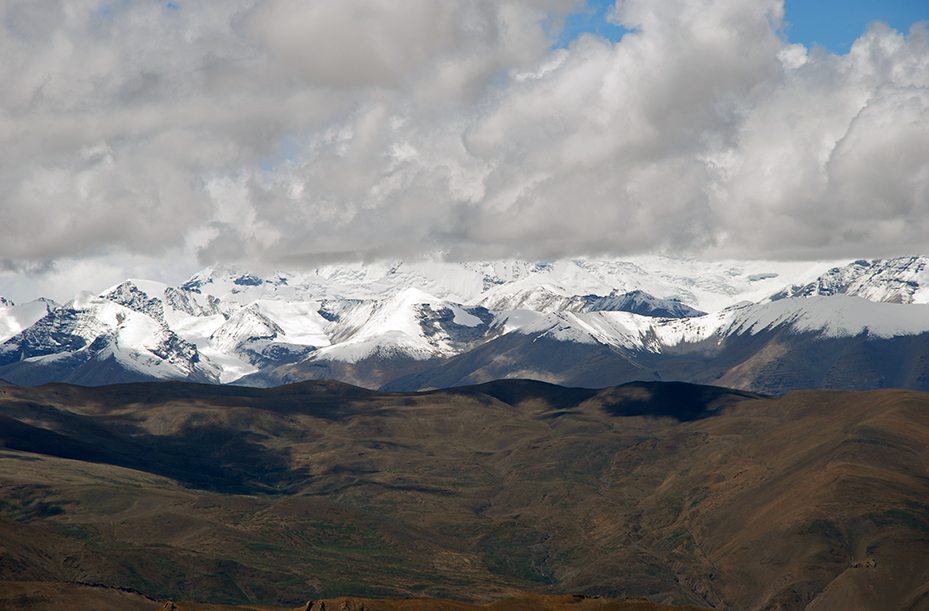 Glaciärer, bergskedja Himalaya