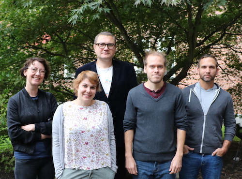 Forskningsgruppens medlemmar: Anna-Sofia Maurin, Naomi Thompson, Robin Stenwall Andrew Brenner och Alexander Skiles.