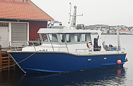 The research vessel moored at Kristineberg