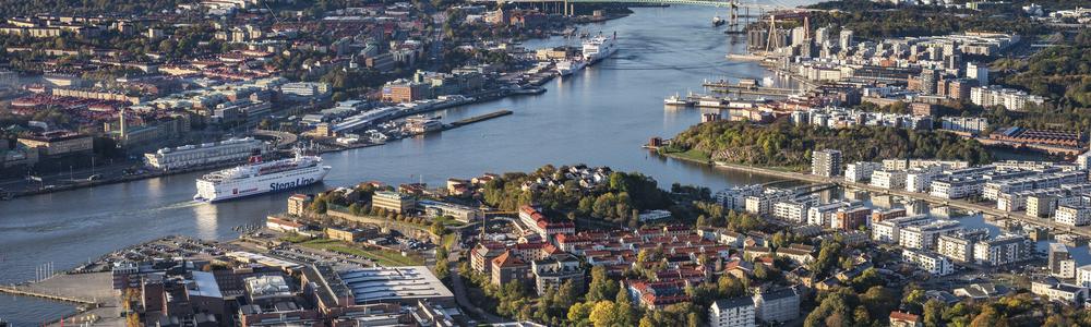 View of the Gothenburg harbor.