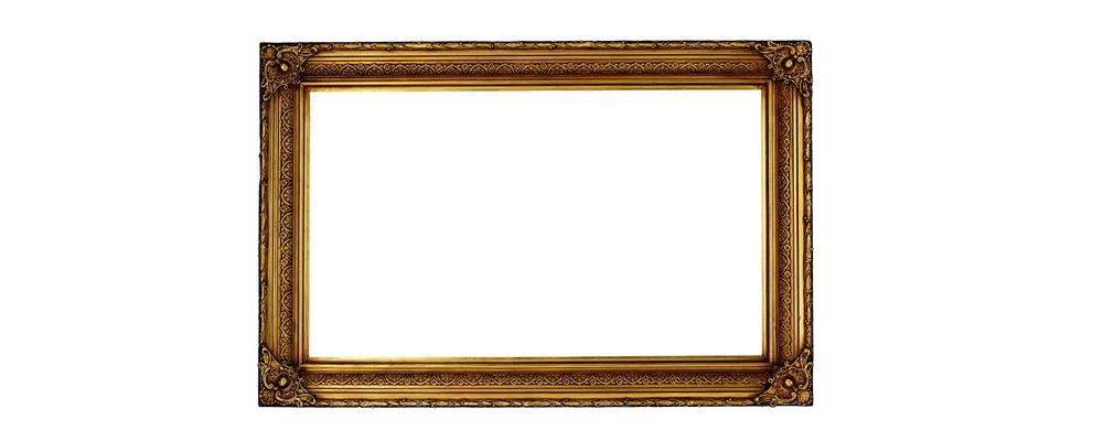 a golden frame