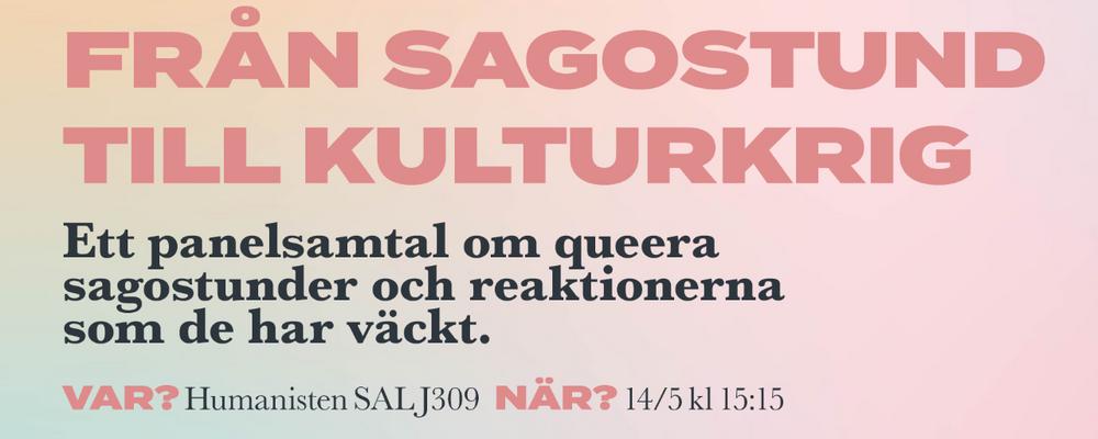 Headerbild för evenemanget Panelsamtal - Från sagostund till kulturkrig