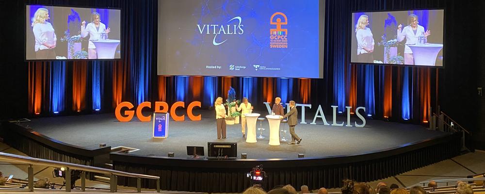 Speakers on stage during the joint opening of GCPCC and Vitalis.