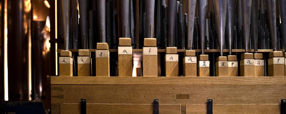 Pipes in the North German baroque organ in Örgryta new church