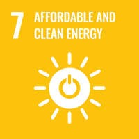 The symbol for sustainable development goal seven Affordable and clean energy