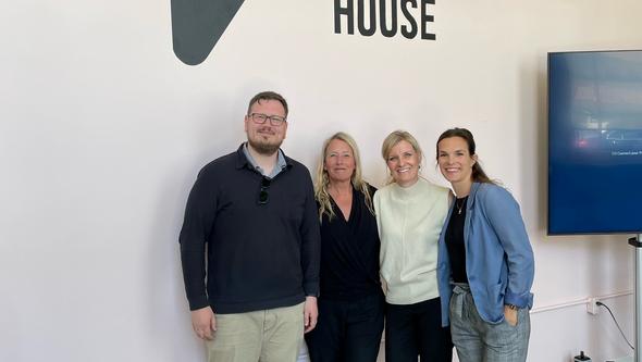Photo of the Nordic Innovation House in Palo Alto with Stina Berglund, Sarah Johansson and Anna Seitz