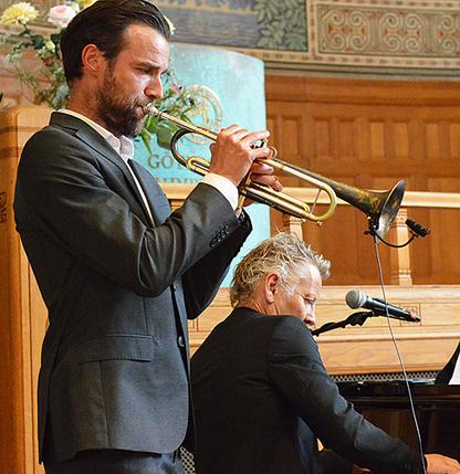 Johan Holmberg, trumpet och Kristian Hvitfeldt, flygel.